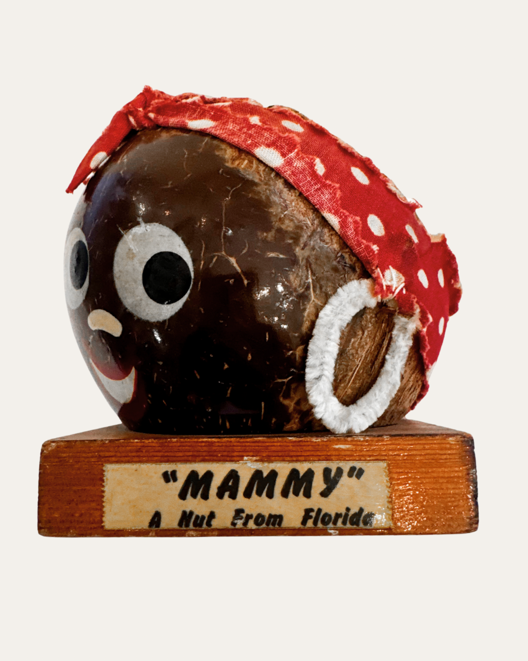 “Mammy” Coconut Coin Bank – c. 1950s, Island Trader Novelty Co., Miami FL | Vintage Curio