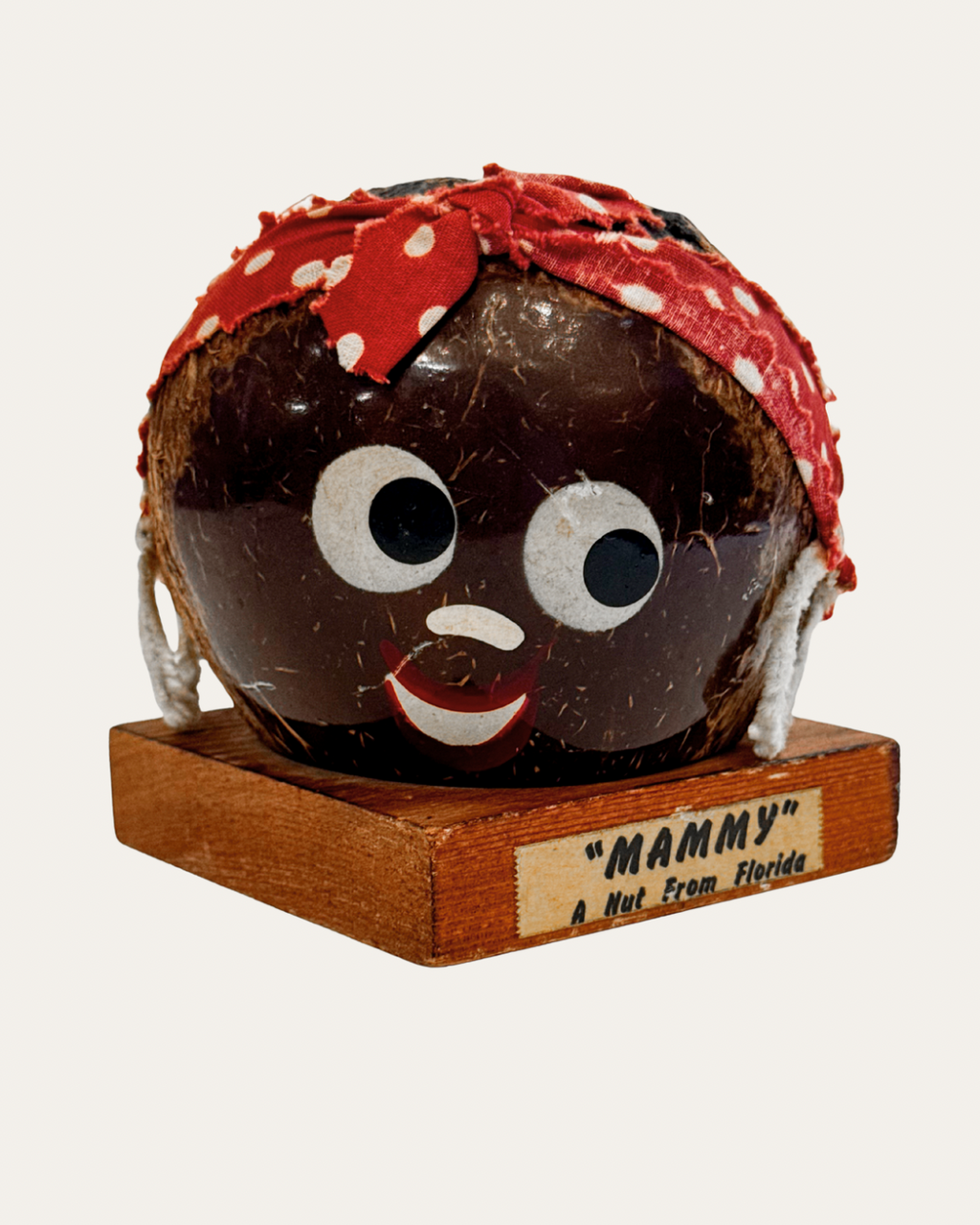 “Mammy” Coconut Coin Bank – c. 1950s, Island Trader Novelty Co., Miami FL | Vintage Curio