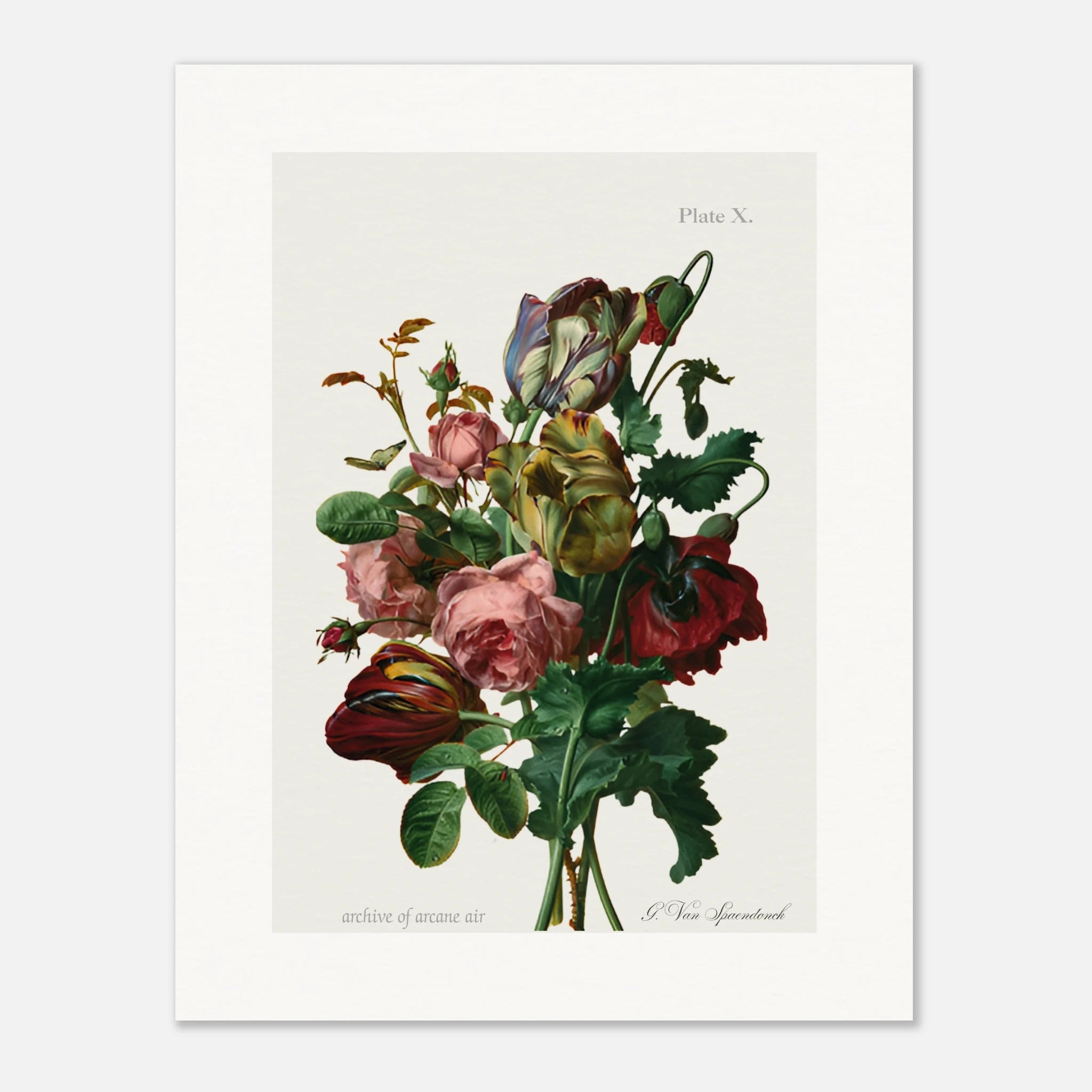 a restored painting of a bouquet of flowers